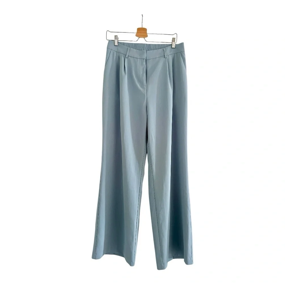 Light Blue Wide-Leg Trousers – Size L - Picture 5 of 14